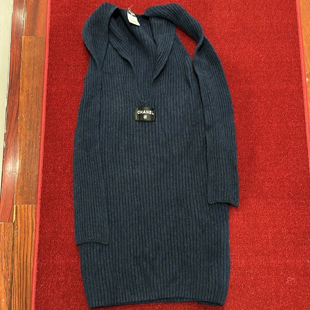Chanel Vintage 2008 Sweater Dress Bow tie 36 - Picture 8 of 10